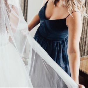 Navy blue bridesmaid dress